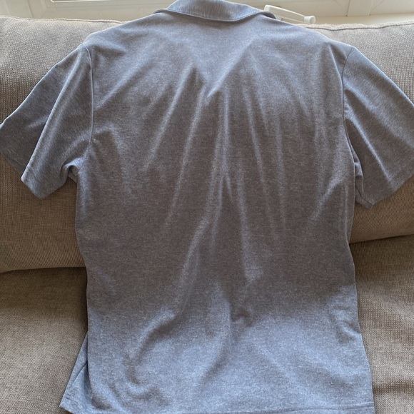 Mens Adidas Large Golf Polo. Heather Blue - Picture 3 of 4